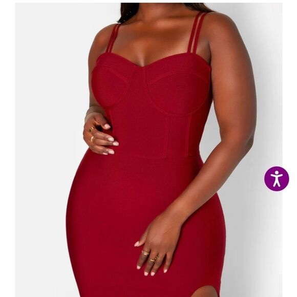 Rebdolls Femme and Fierce Peplum Bandage Midi Dress Size 4x NWT - Picture 4 of 6